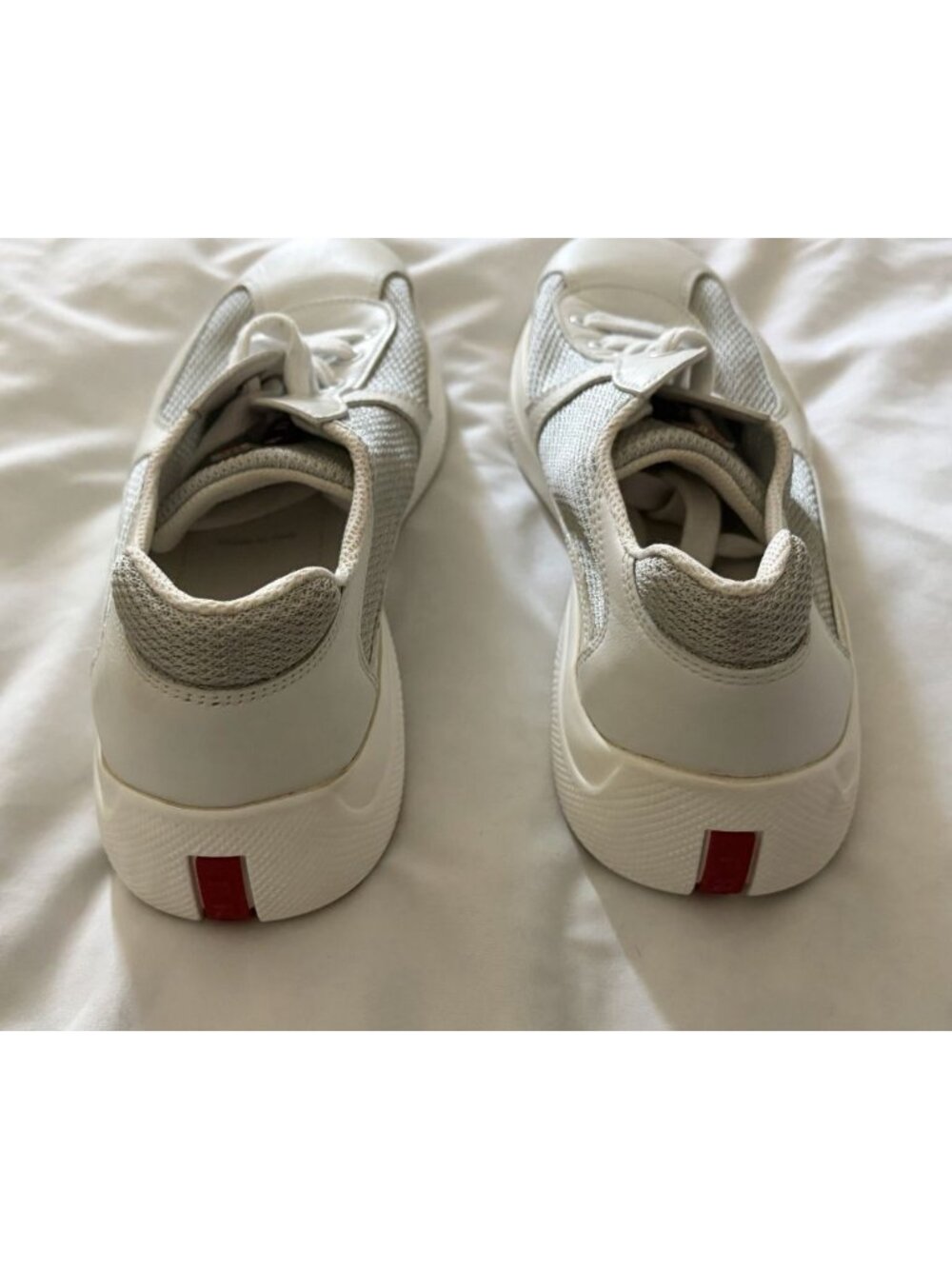 Prada Americas Cup Sneakers White Leather Size EU 36.5 Women’s 6.5 - Picture 9 of 9